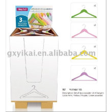 Promotional Wooden Clothes Hanger with display packaging